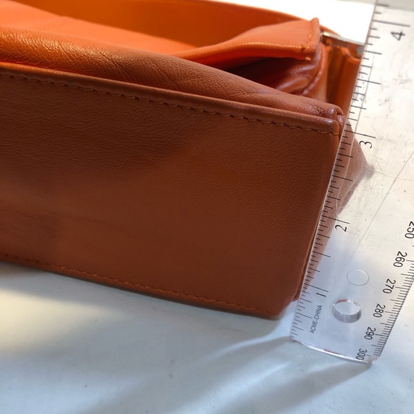 Orange Leather Shoulder Bag Purse unbranded - Picture 5 of 16